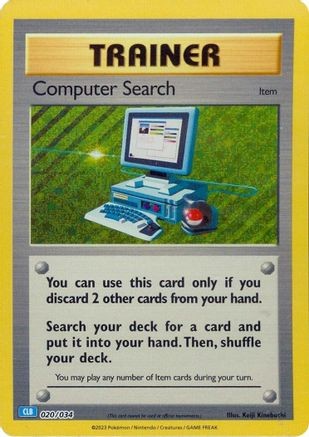 Computer Search (CLB) 020/034 CL Trading Card Game Classic Pokemon Holo NM/M