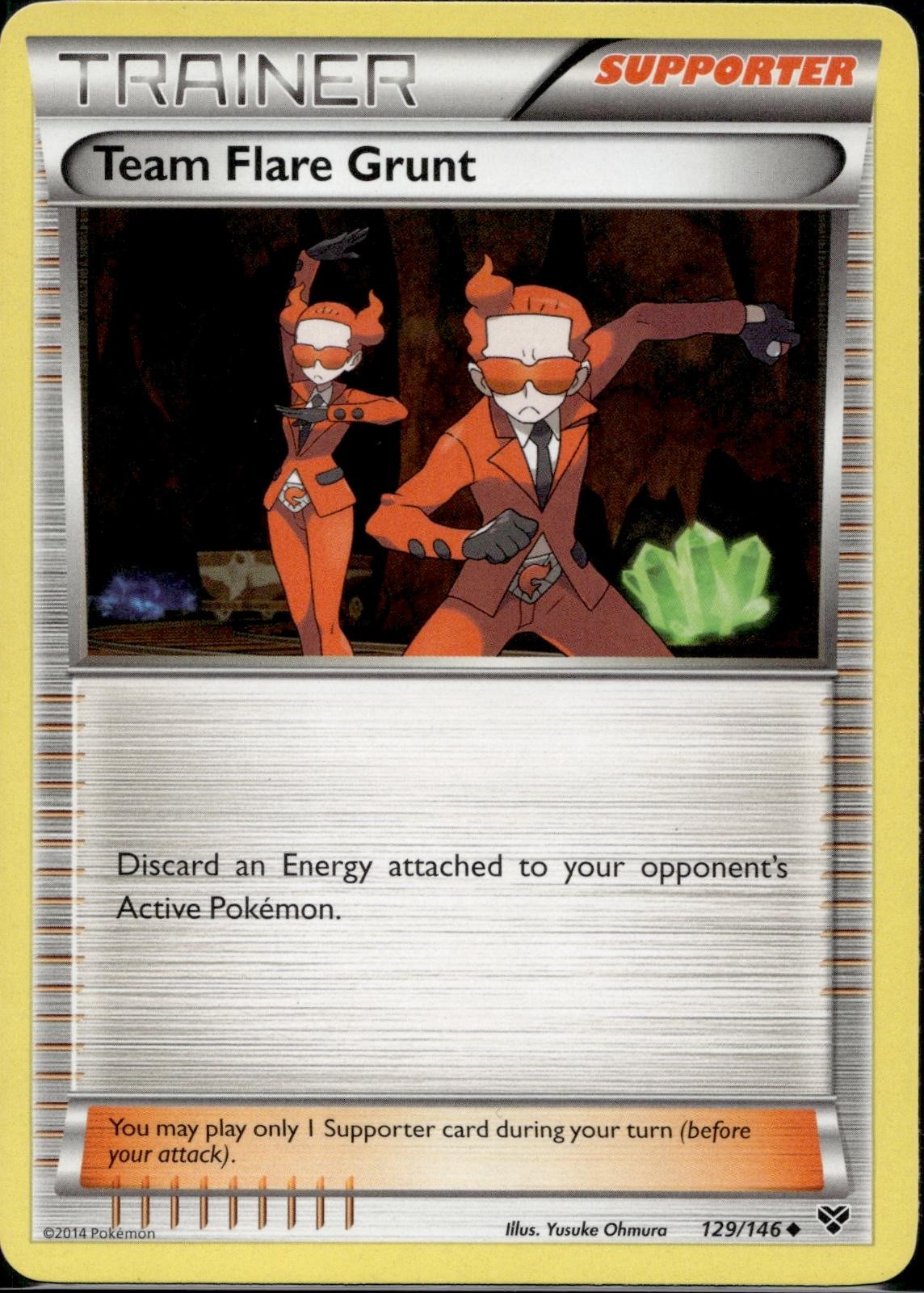Team Flare Grunt 129/146 XY XY Base Set Pokemon Lightly Played