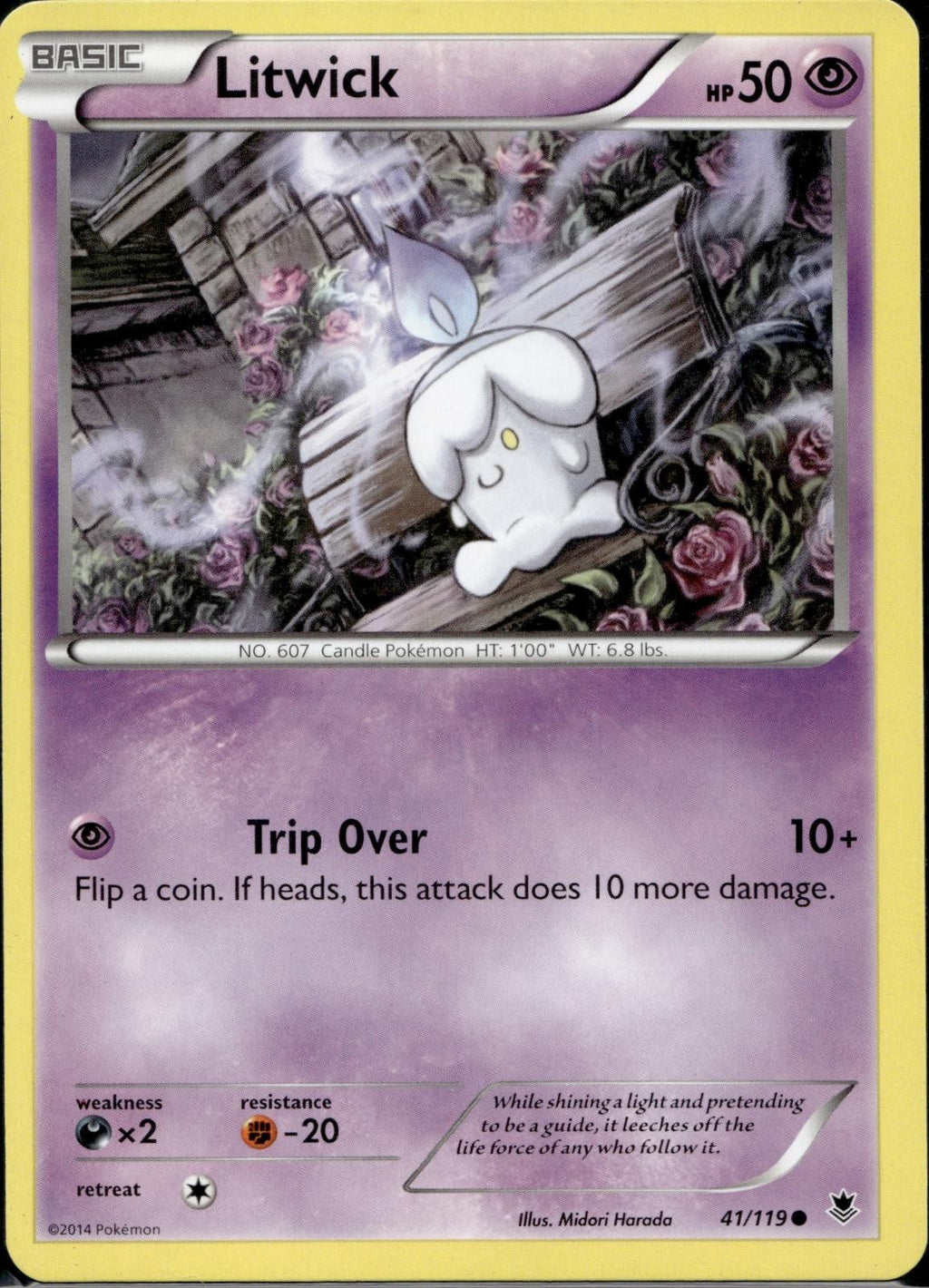 Litwick 41/119 PHF Phantom Forces Pokemon Lightly Played