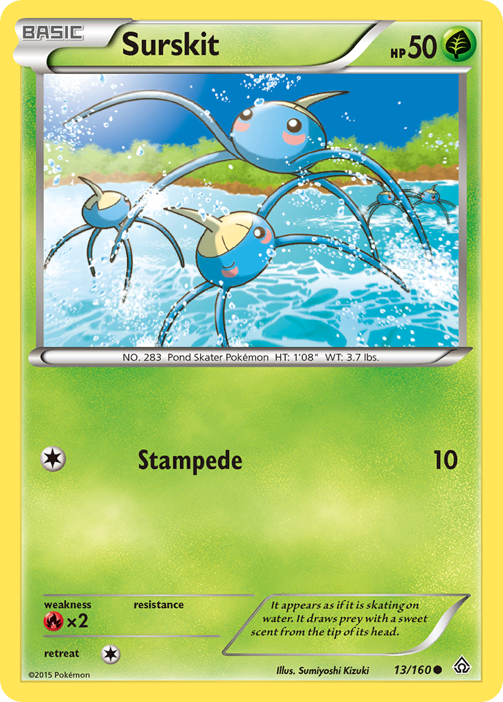 Surskit 13/160 PRC Primal Clash Pokemon Lightly Played