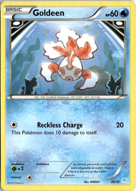 Goldeen (26) 26/30 PR XY Trainer Kit: Pikachu Libre & Suicune Pokemon LP
