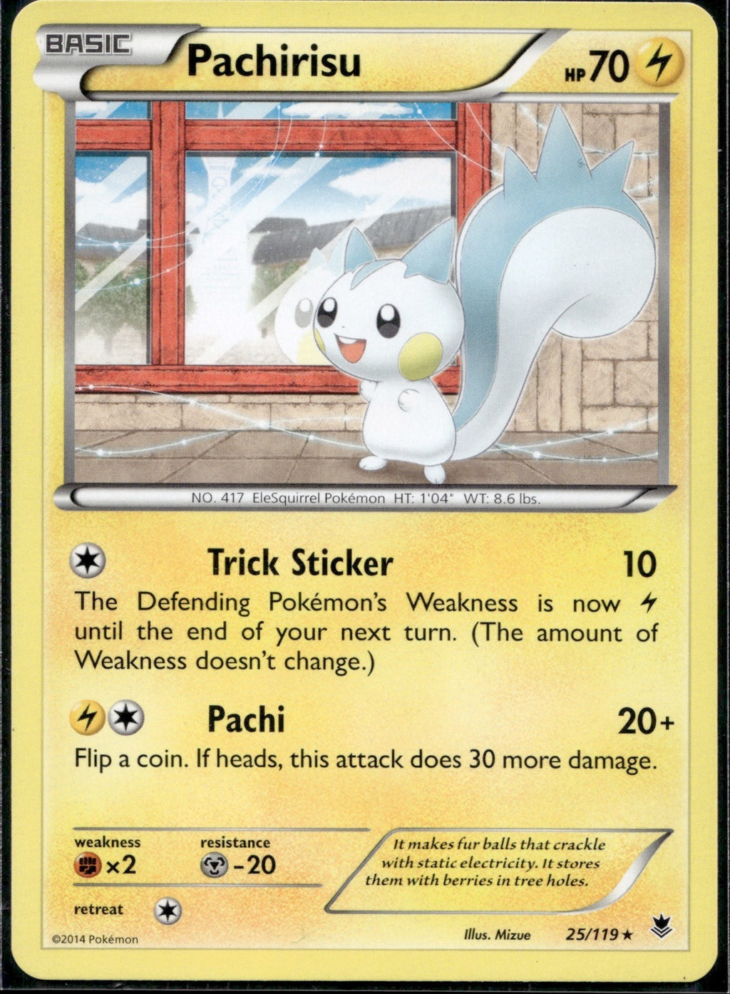 Pachirisu 25/119 PHF Phantom Forces Pokemon Lightly Played
