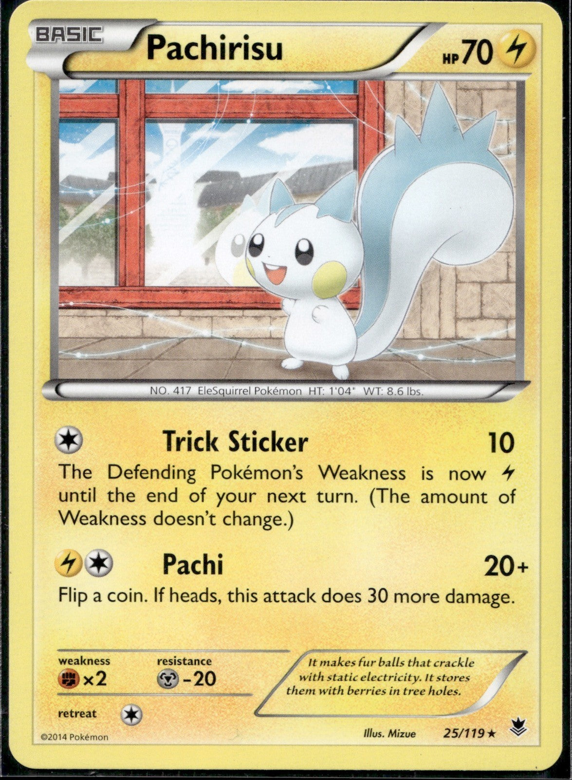 Pachirisu 25/119 PHF Phantom Forces Pokemon Lightly Played