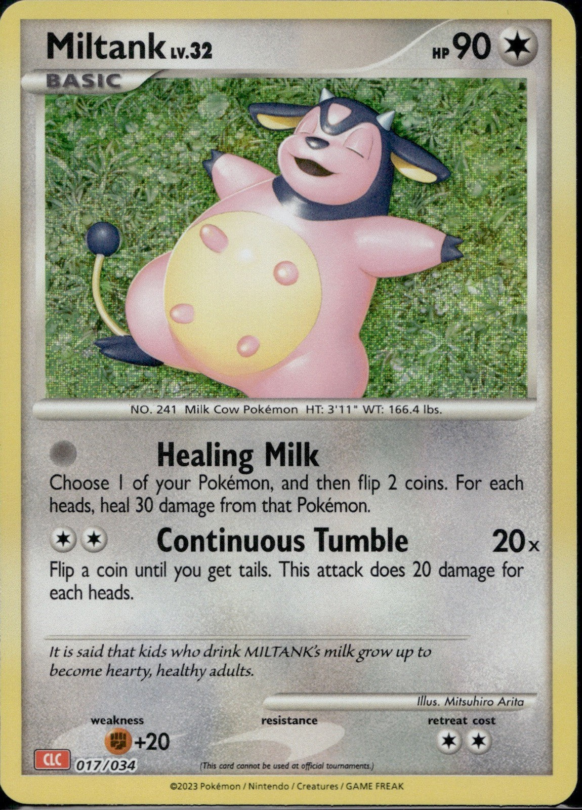 Miltank 017/034 CL Trading Card Game Classic Pokemon Holo Near Mint