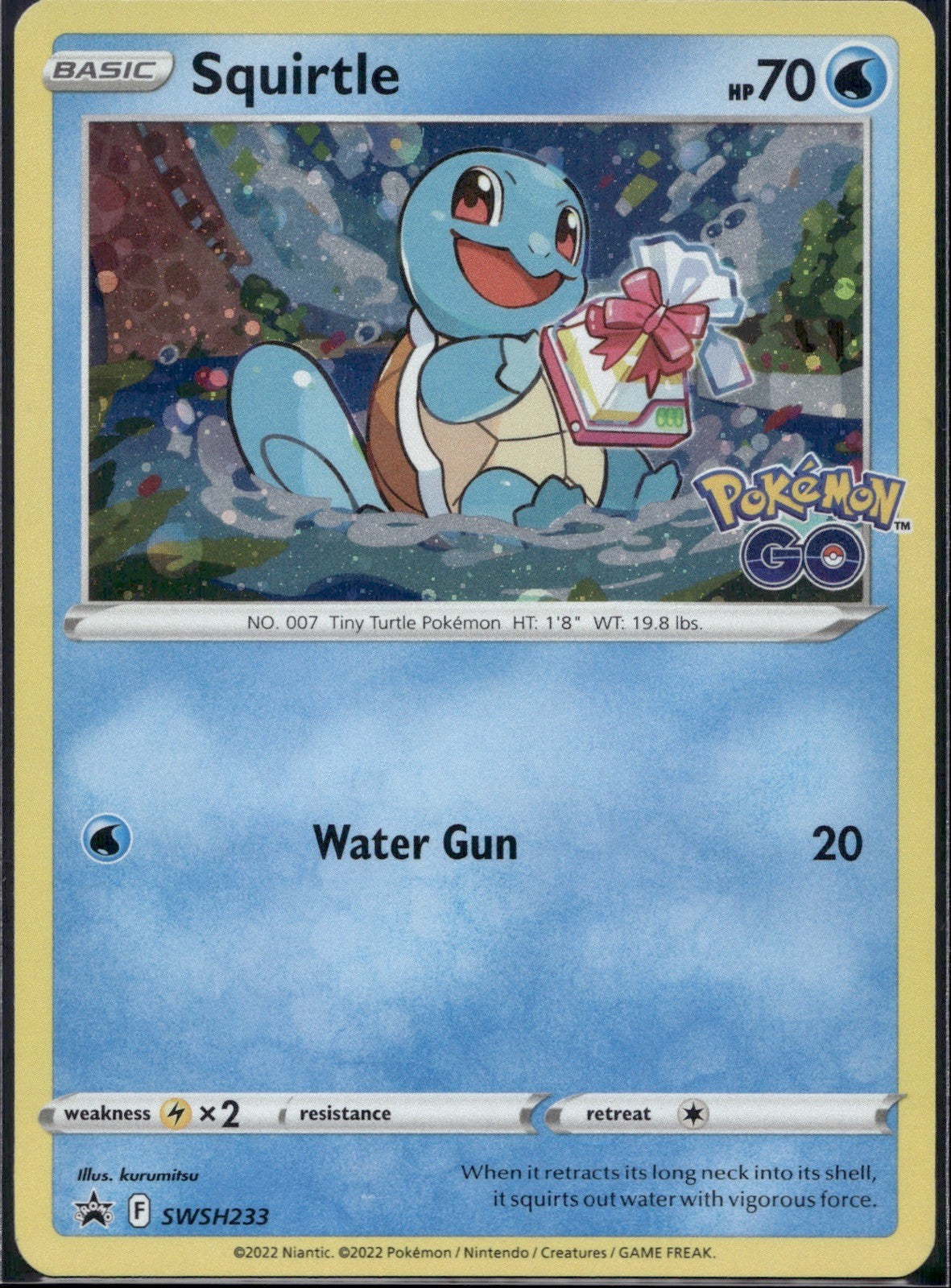 Squirtle SWSH233 SWSD Sword & Shield Promo Pokemon Holo Lightly Played