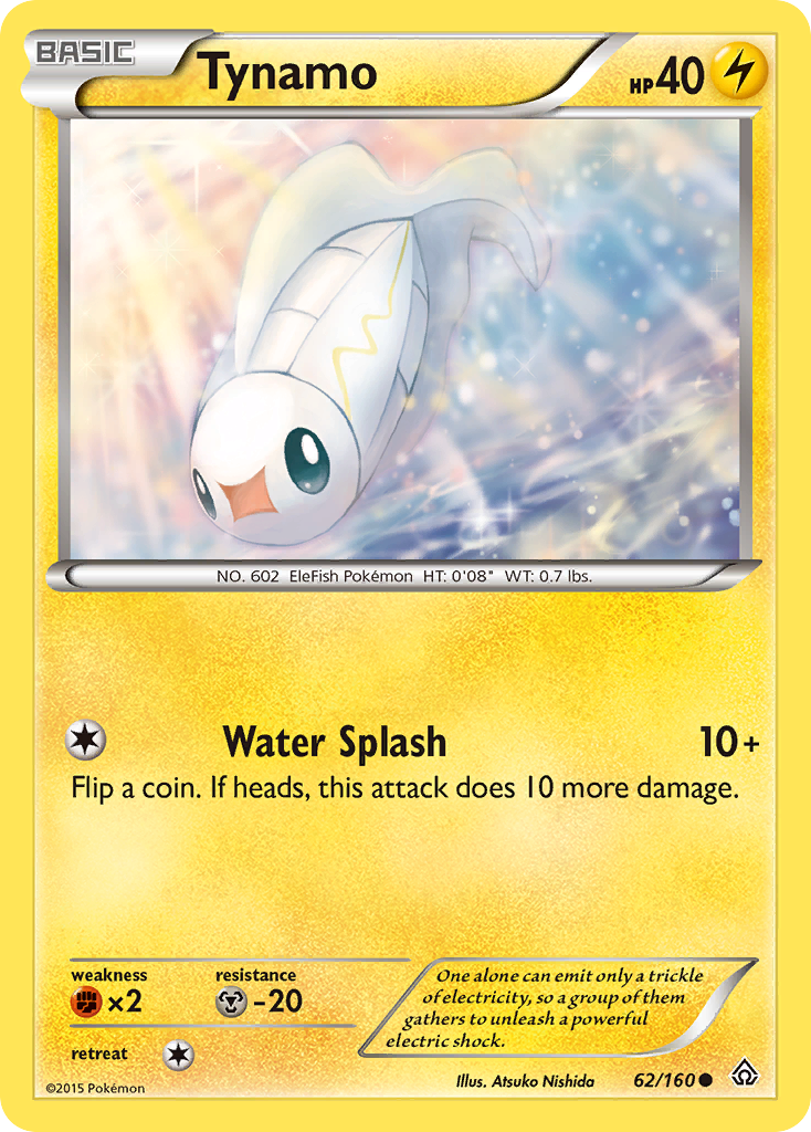 Tynamo 62/160 PRC Primal Clash Pokemon Lightly Played