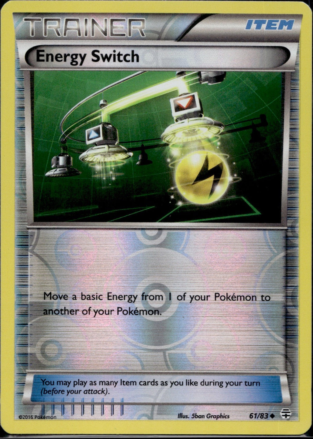 Energy Switch 61/83 GEN Generations Pokemon Reverse Holo Lightly Played