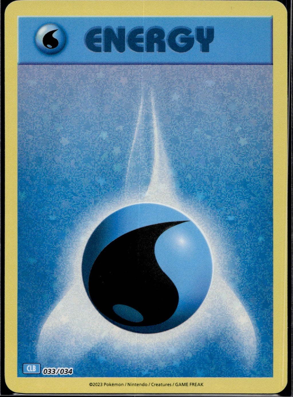 Basic Water Energy 033/034 CL Trading Card Game Classic Pokemon Holo Near Mint