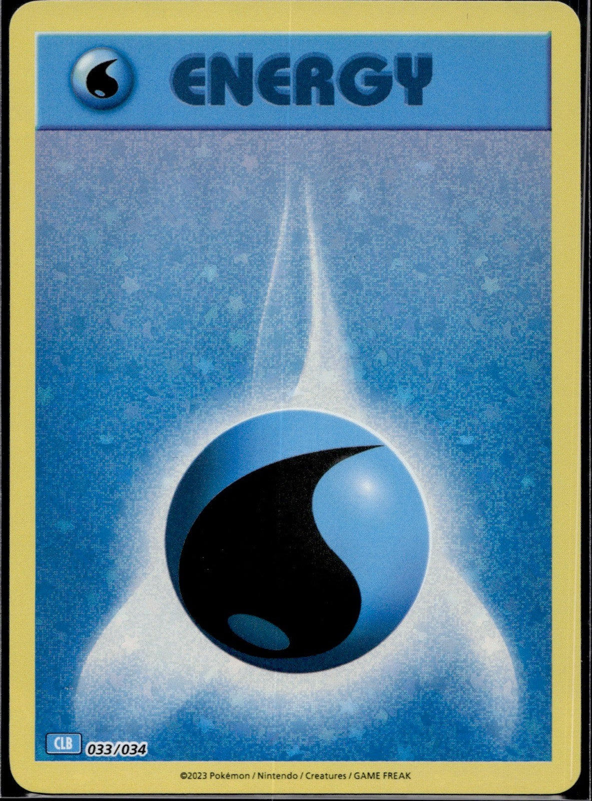 Basic Water Energy 033/034 CL Trading Card Game Classic Pokemon Holo Near Mint