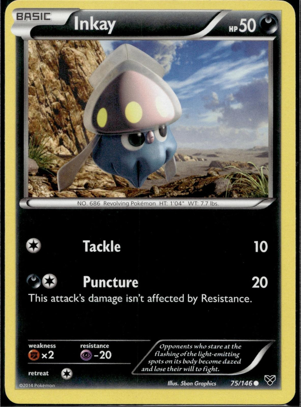 Inkay 75/146 XY XY Base Set Pokemon Lightly Played