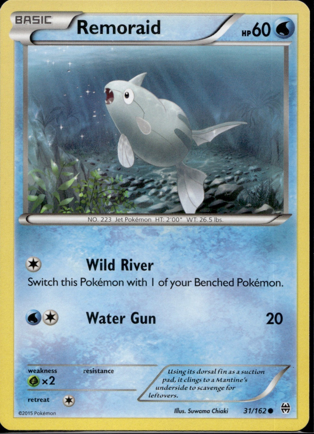 Remoraid 31/162 BKT BREAKthrough Pokemon Lightly Played