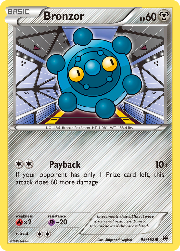 Bronzor 95/162 BKT BREAKthrough Pokemon Lightly Played