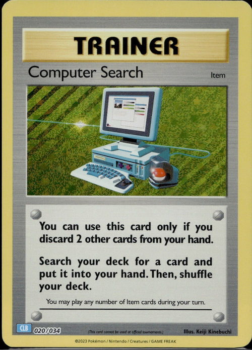 Computer Search (CLB) 020/034 CL Trading Card Game Classic Pokemon Holo NM/M