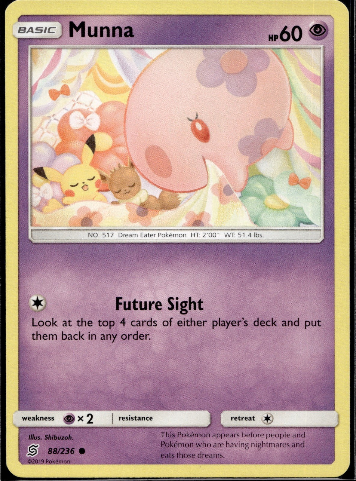 Munna 88/236 UNM Unified Minds Pokemon Lightly Played