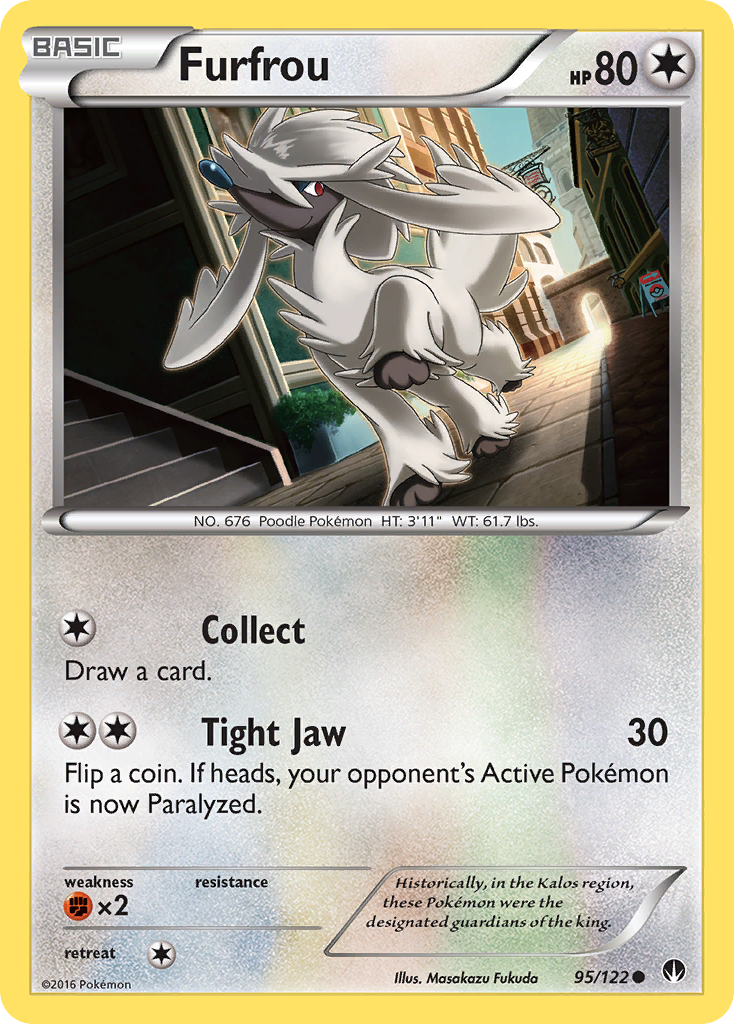Furfrou 95/122 BKP BREAKpoint Pokemon Lightly Played