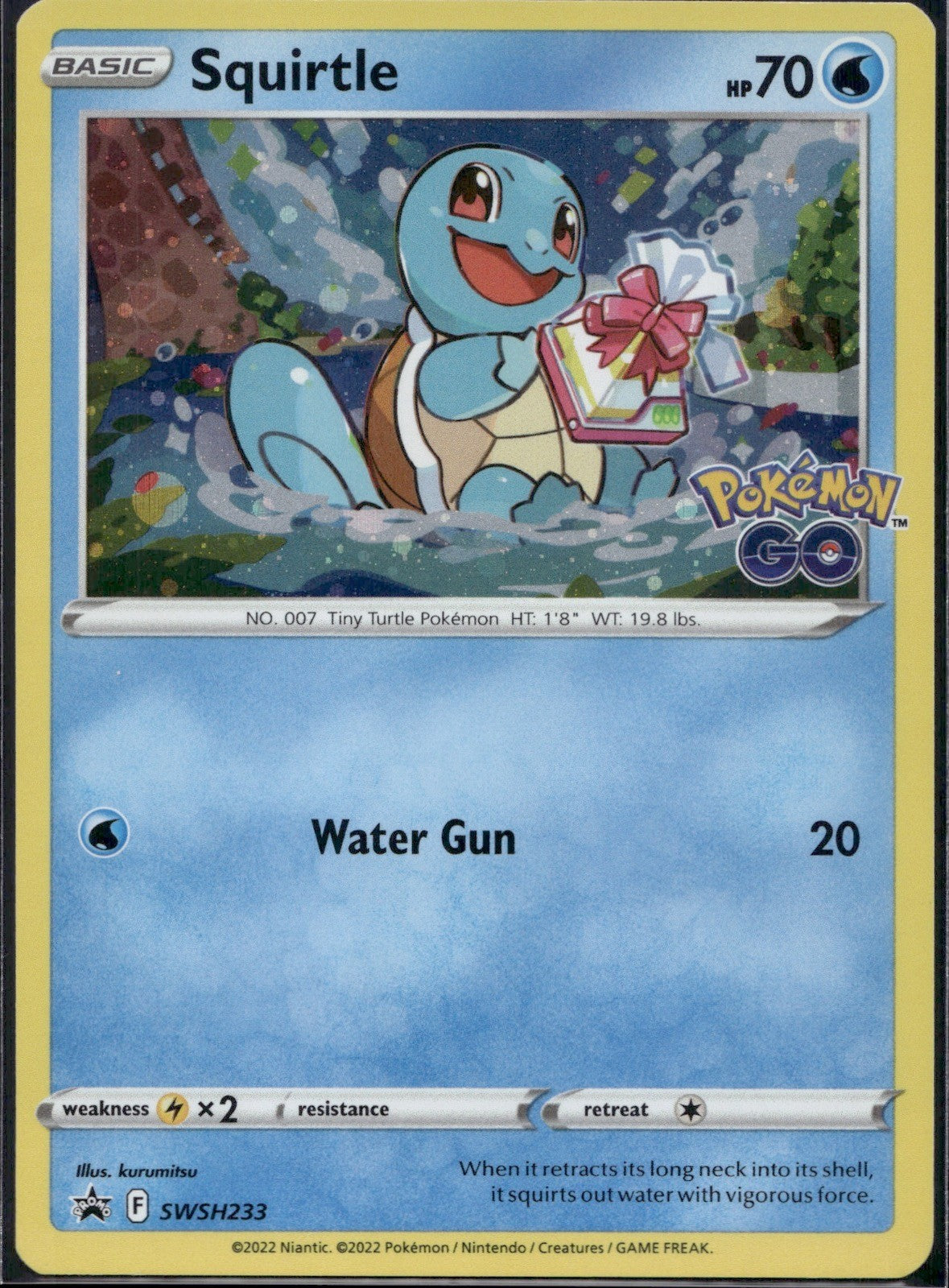 Squirtle SWSH233 SWSD Sword & Shield Promo Pokemon Holo Lightly Played