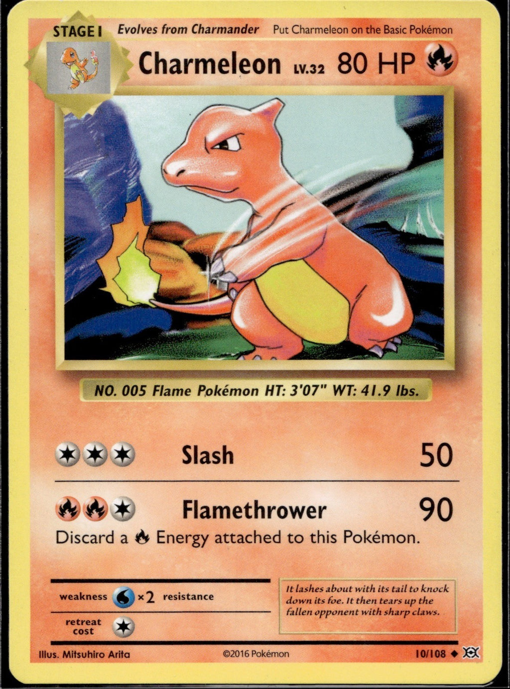 Charmeleon 10/108 EVO Evolutions Pokemon Lightly Played