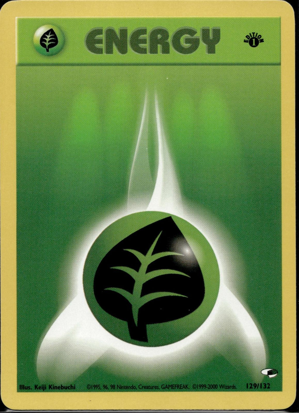 Grass Energy 129/132 G1 Gym Heroes Pokemon 1st Edition Lightly Played