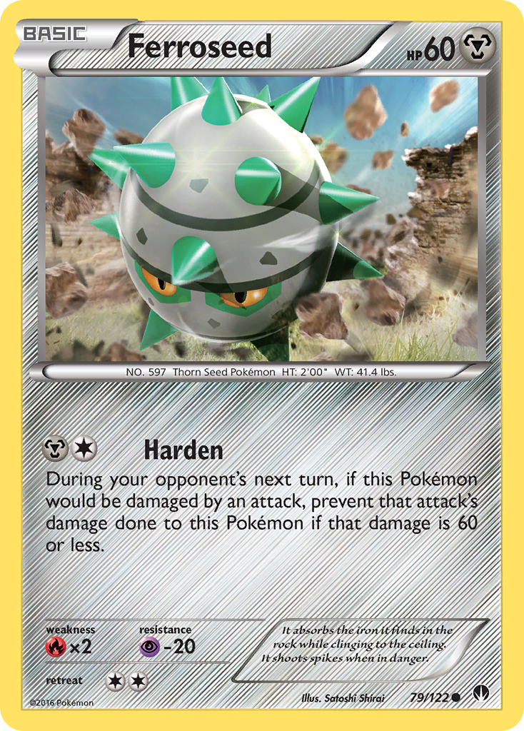 Ferroseed 79/122 BKP BREAKpoint Pokemon Lightly Played