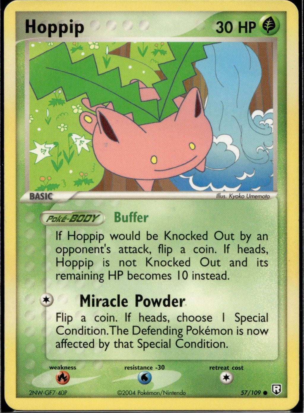 Hoppip 57/109 TRR Team Rocket Returns Pokemon Lightly Played