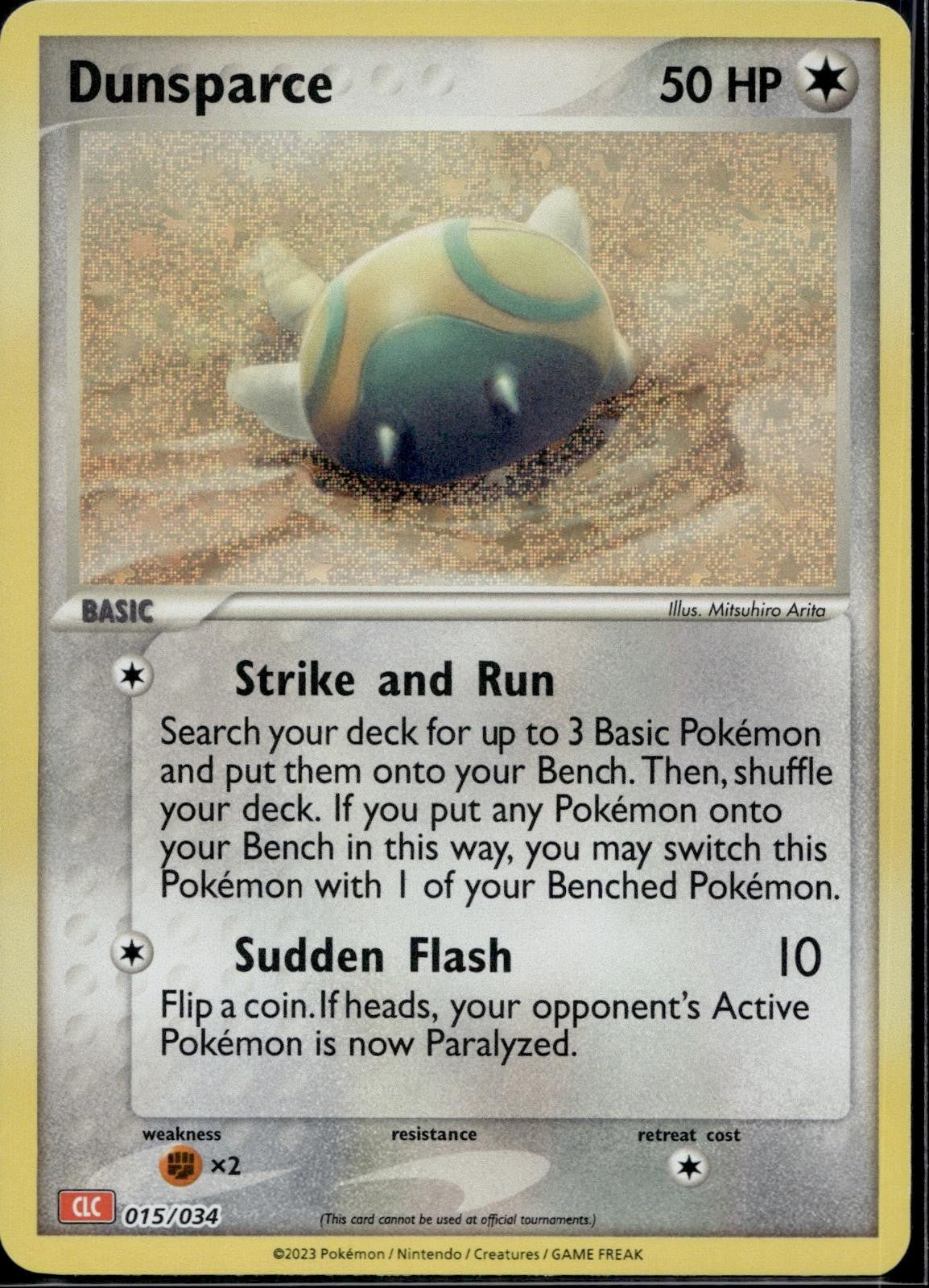 Dunsparce 015/034 CL Trading Card Game Classic Pokemon Holo Near Mint