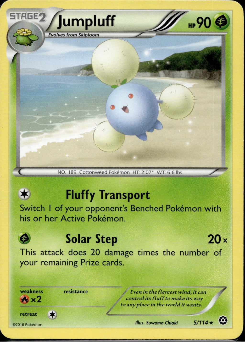 Jumpluff 5/114 STS Steam Siege Pokemon Lightly Played