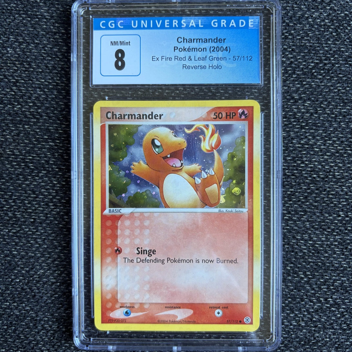 POP 14 Charmander 57/112 Reverse Holo EX Fire Red & Leaf Green Pokemon CGC 8 NM