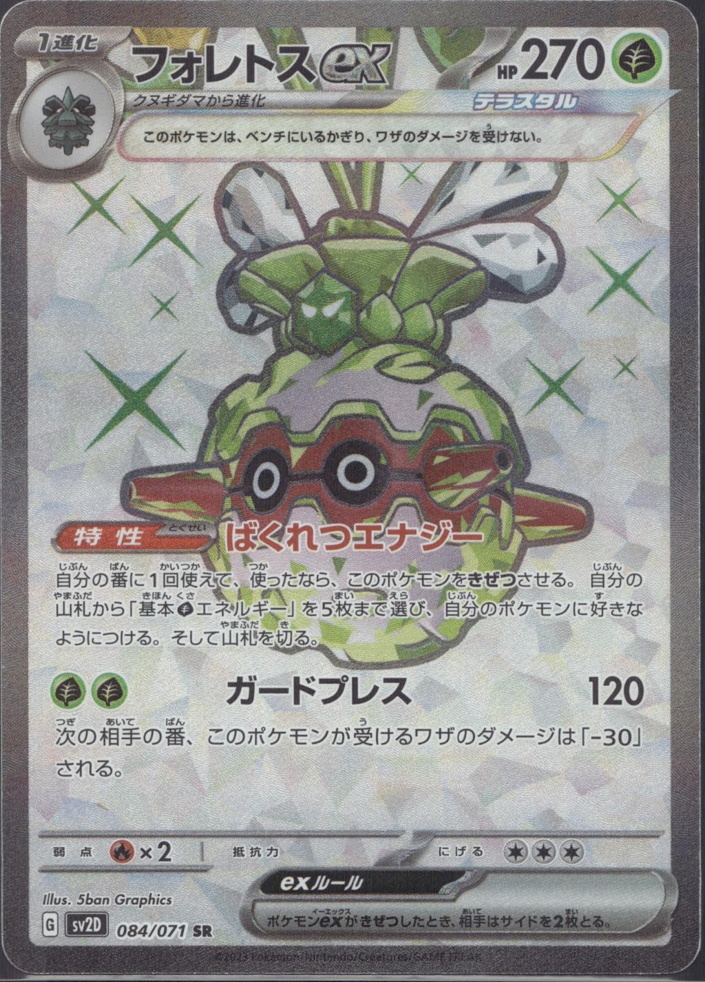 Forretress EX 084/071 SV2D Clay Burst Pokemon Japanese Holo Near Mint
