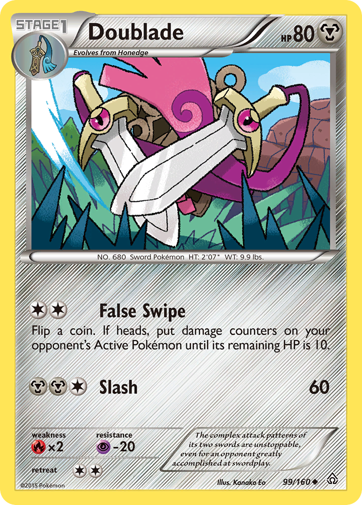 Doublade 99/160 PRC Primal Clash Pokemon Lightly Played