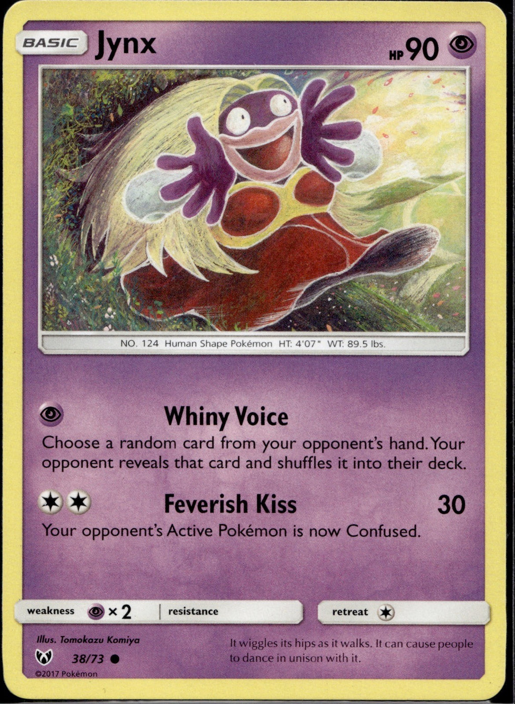Jynx 38/73 SLG Shining Legends Pokemon Lightly Played