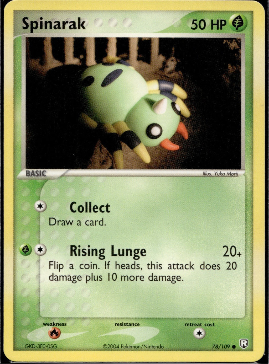 Spinarak 78/109 TRR Team Rocket Returns Pokemon Lightly Played