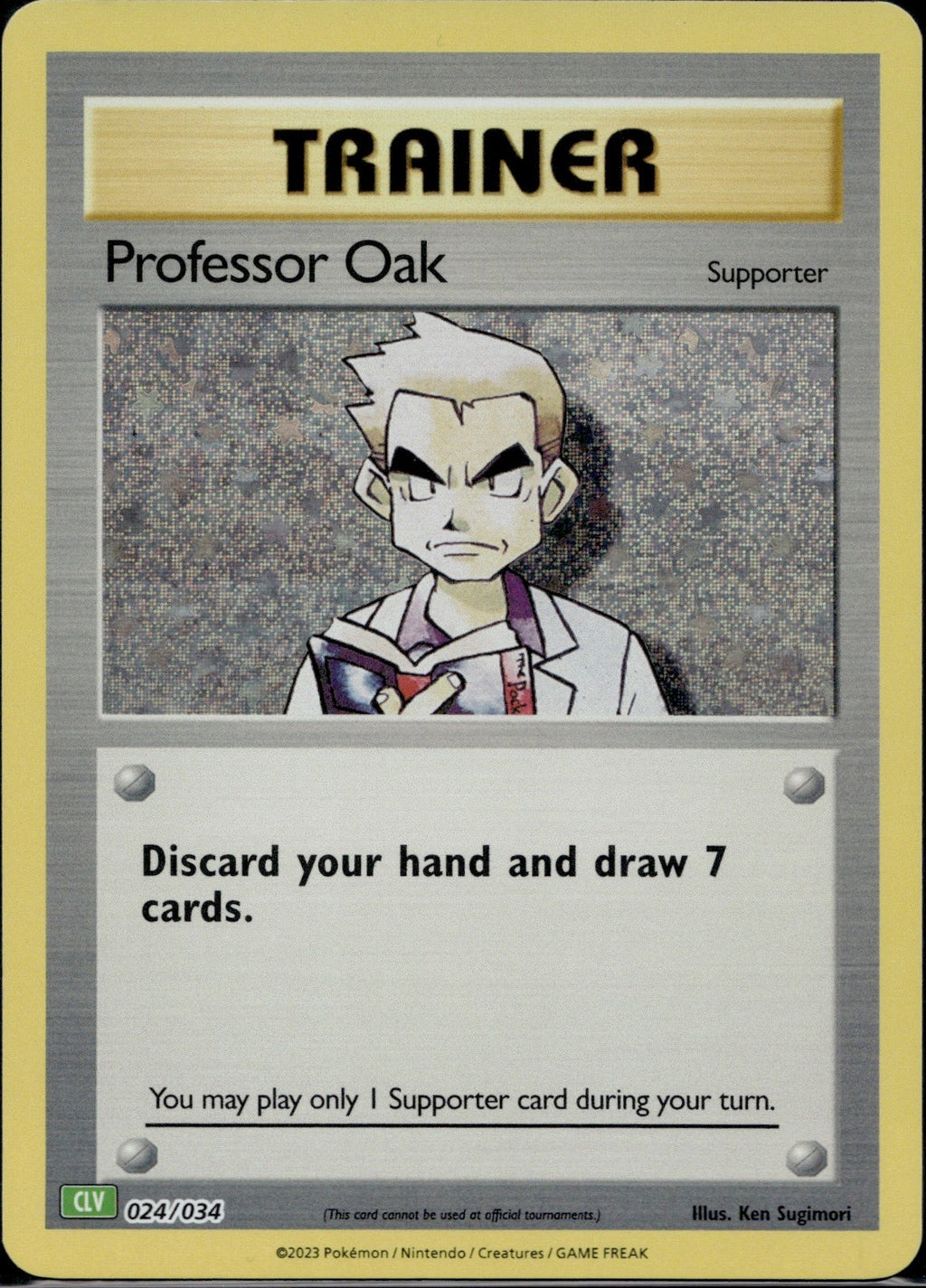 Professor Oak (CLV) 024/034 CL Trading Card Game Classic Pokemon Holo Near Mint