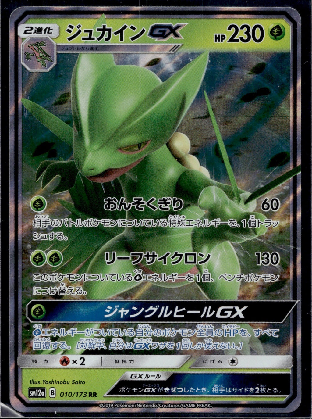 Sceptile GX 010/173 Double Rare Tag All Stars Pokemon Japanese Near Mint