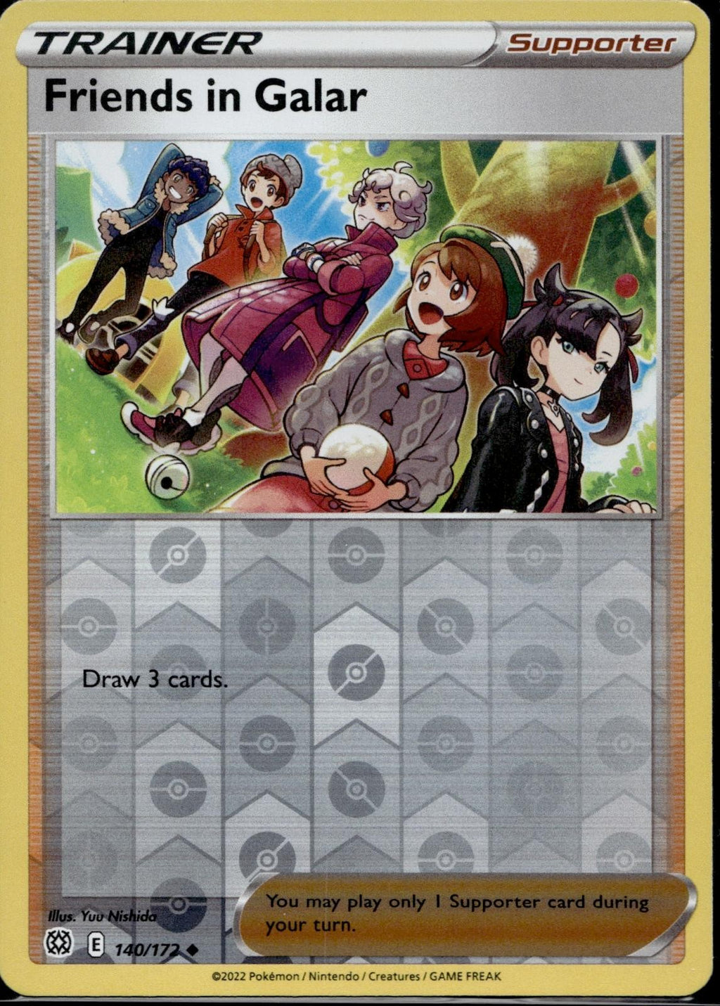 Friends in Galar 140/172 BRS Brilliant Stars Pokemon Reverse Holo Lightly Played
