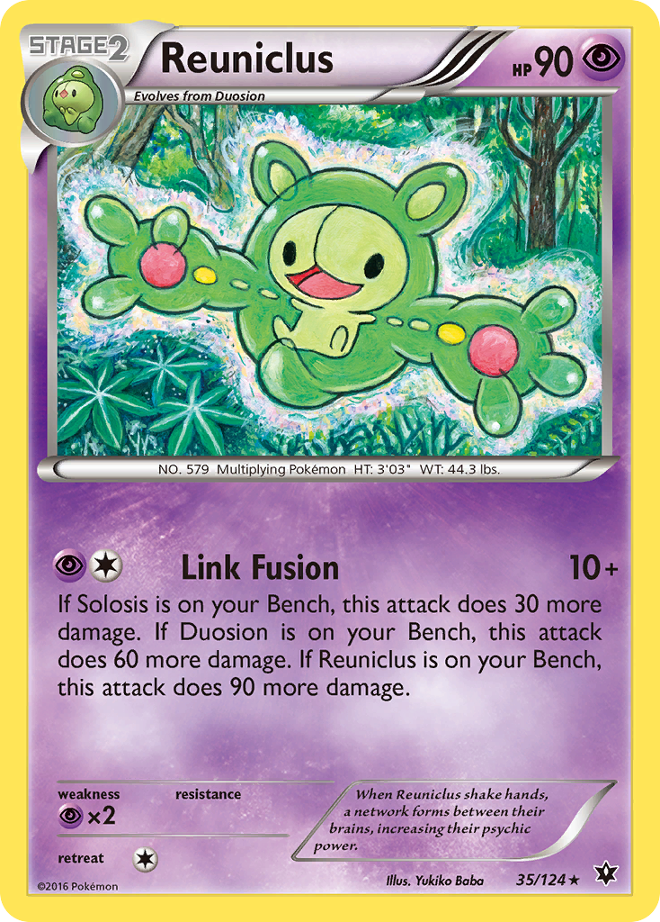 Reuniclus 35/124 FCO Fates Collide Pokemon Lightly Played