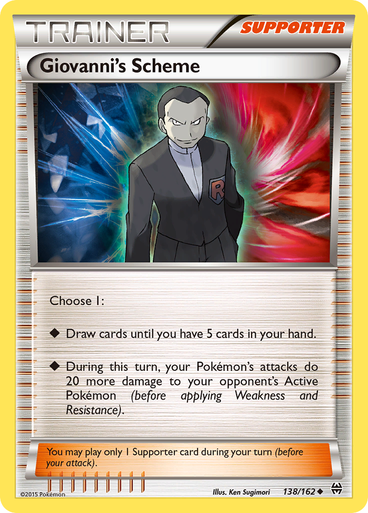 Giovanni's Scheme 138/162 BKT BREAKthrough Pokemon Lightly Played