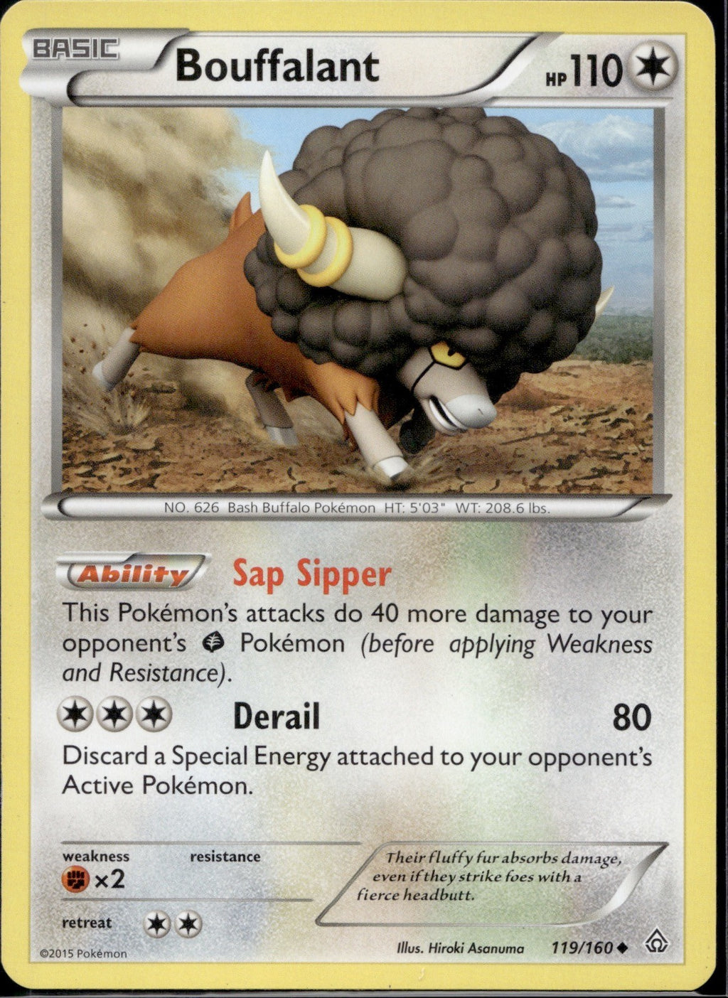 Bouffalant 119/160 PRC Primal Clash Pokemon Lightly Played