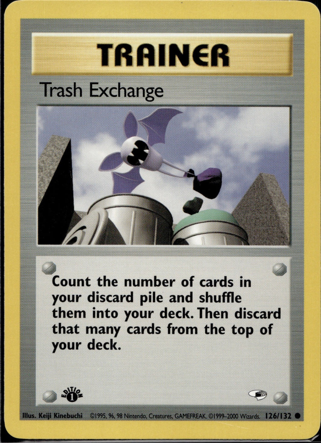 Trash Exchange 126/132 G1 Gym Heroes Pokemon 1st Edition Near Mint