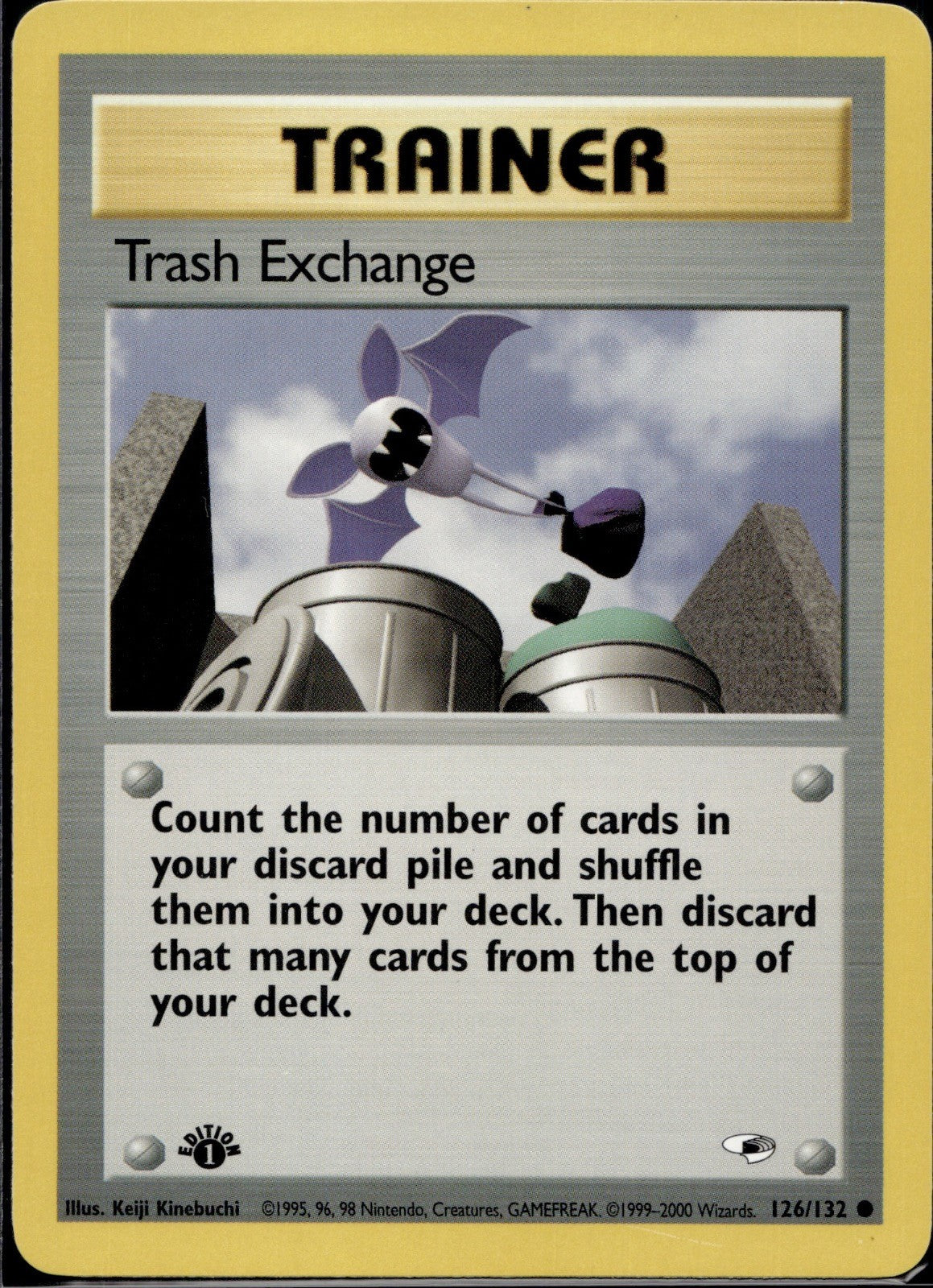 Trash Exchange 126/132 G1 Gym Heroes Pokemon 1st Edition Near Mint