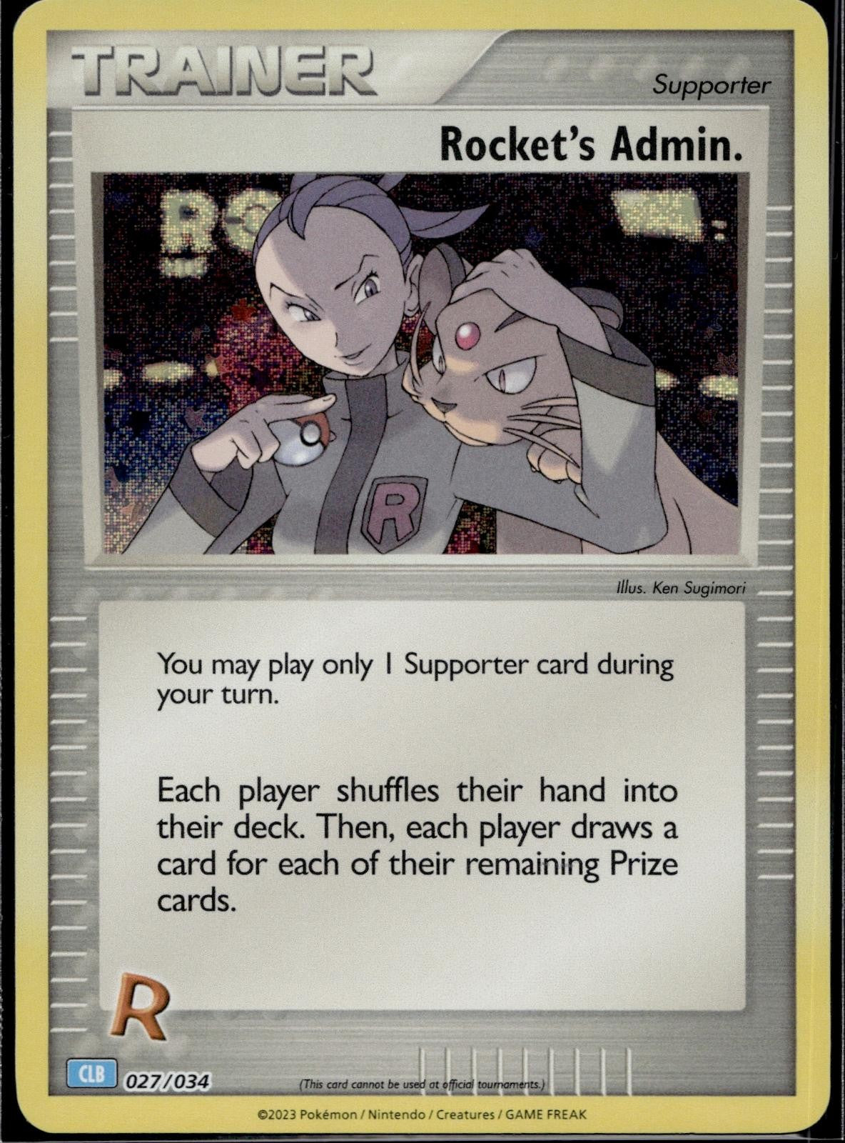 Rocket's Admin. (CLB) 027/034 CL Trading Card Game Classic Pokemon Holo NM/M