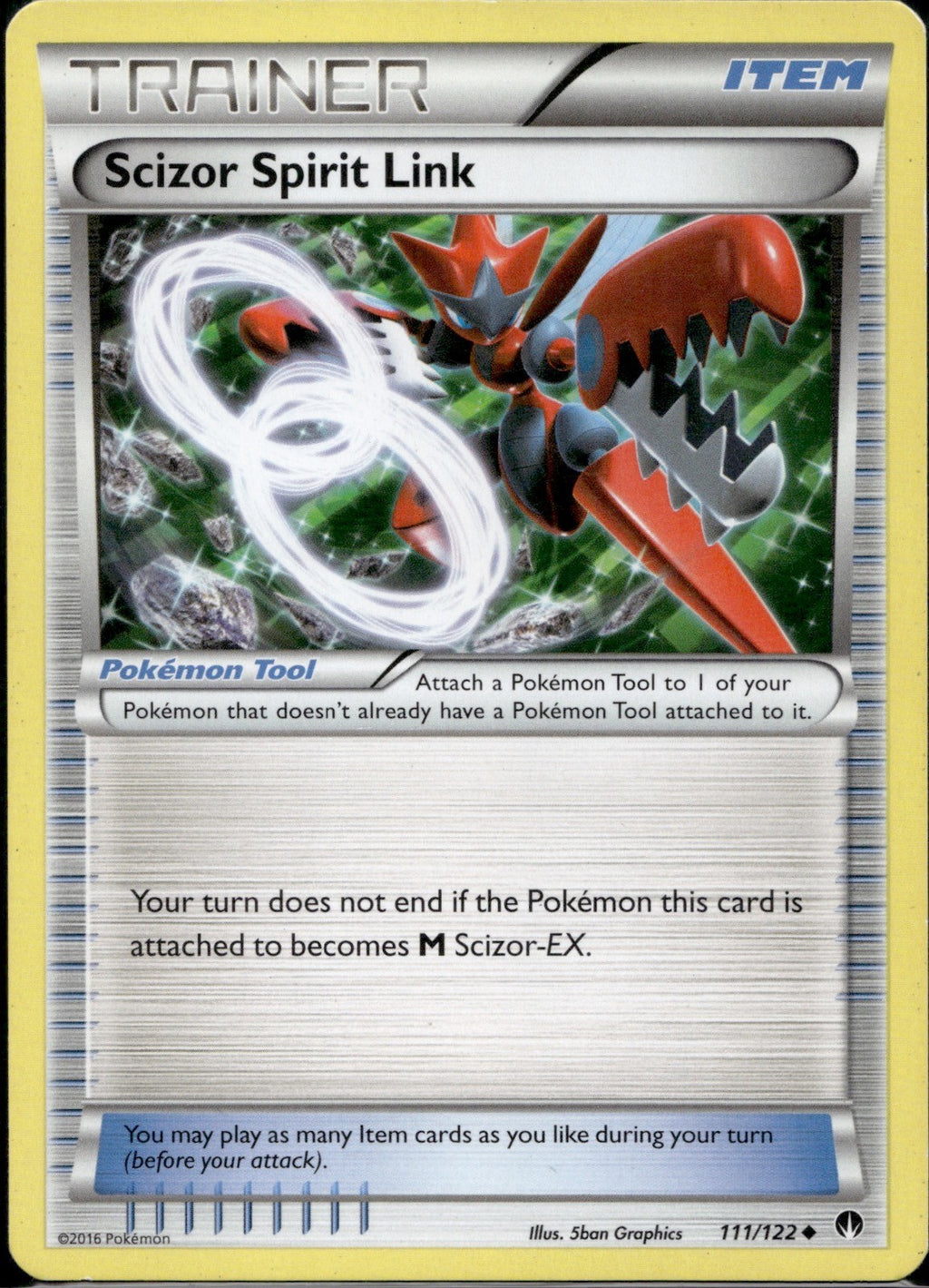 Scizor Spirit Link 111/122 BKP BREAKpoint Pokemon Lightly Played