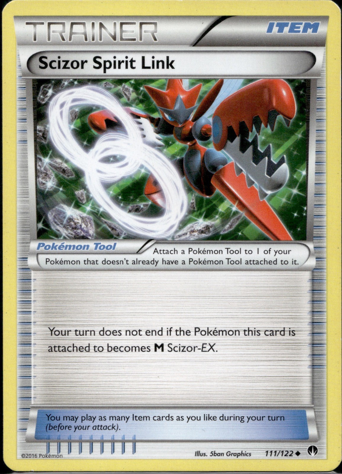 Scizor Spirit Link 111/122 BKP BREAKpoint Pokemon Lightly Played
