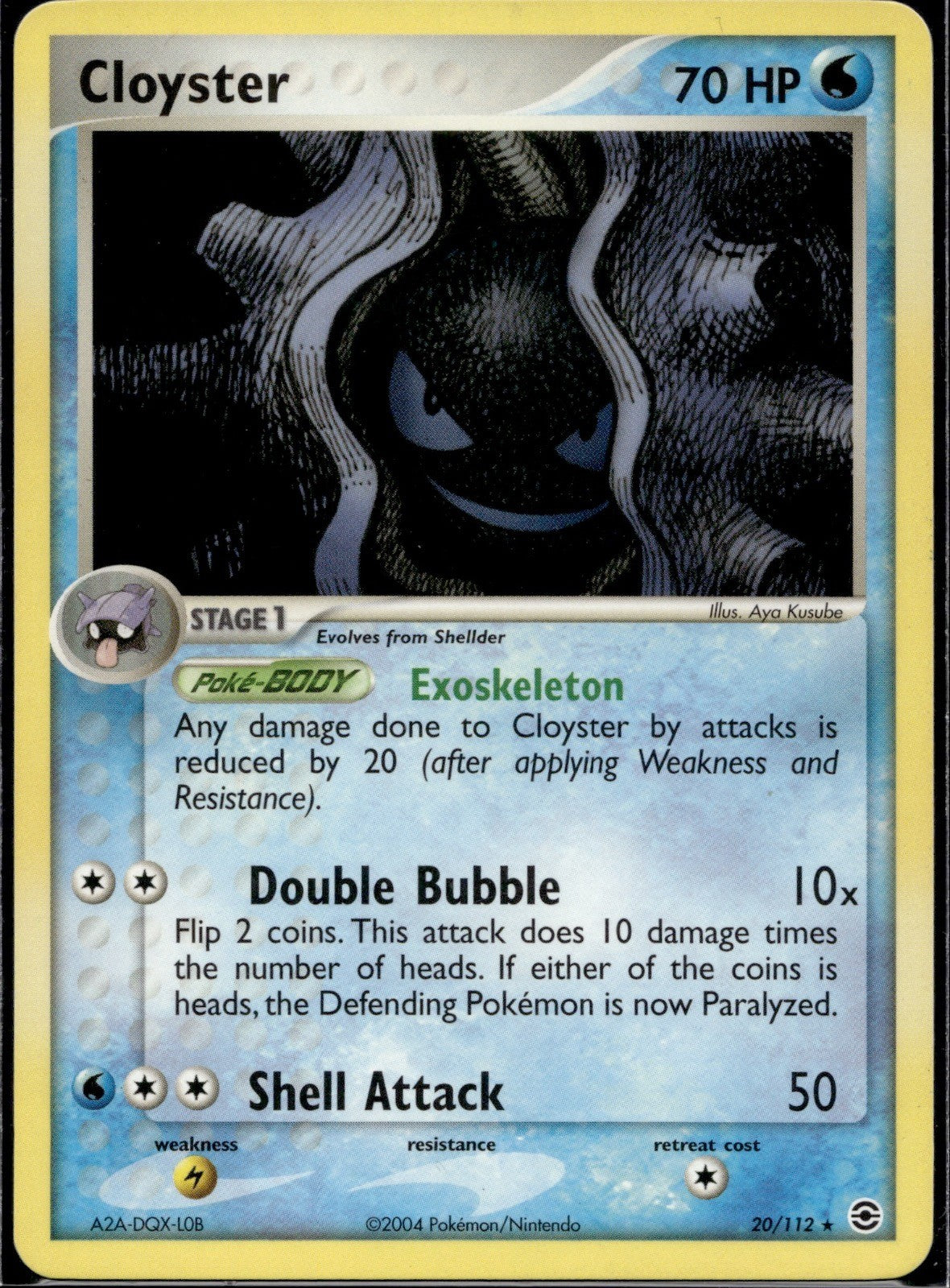 Cloyster 20/112 RG FireRed & LeafGreen Pokemon Lightly Played
