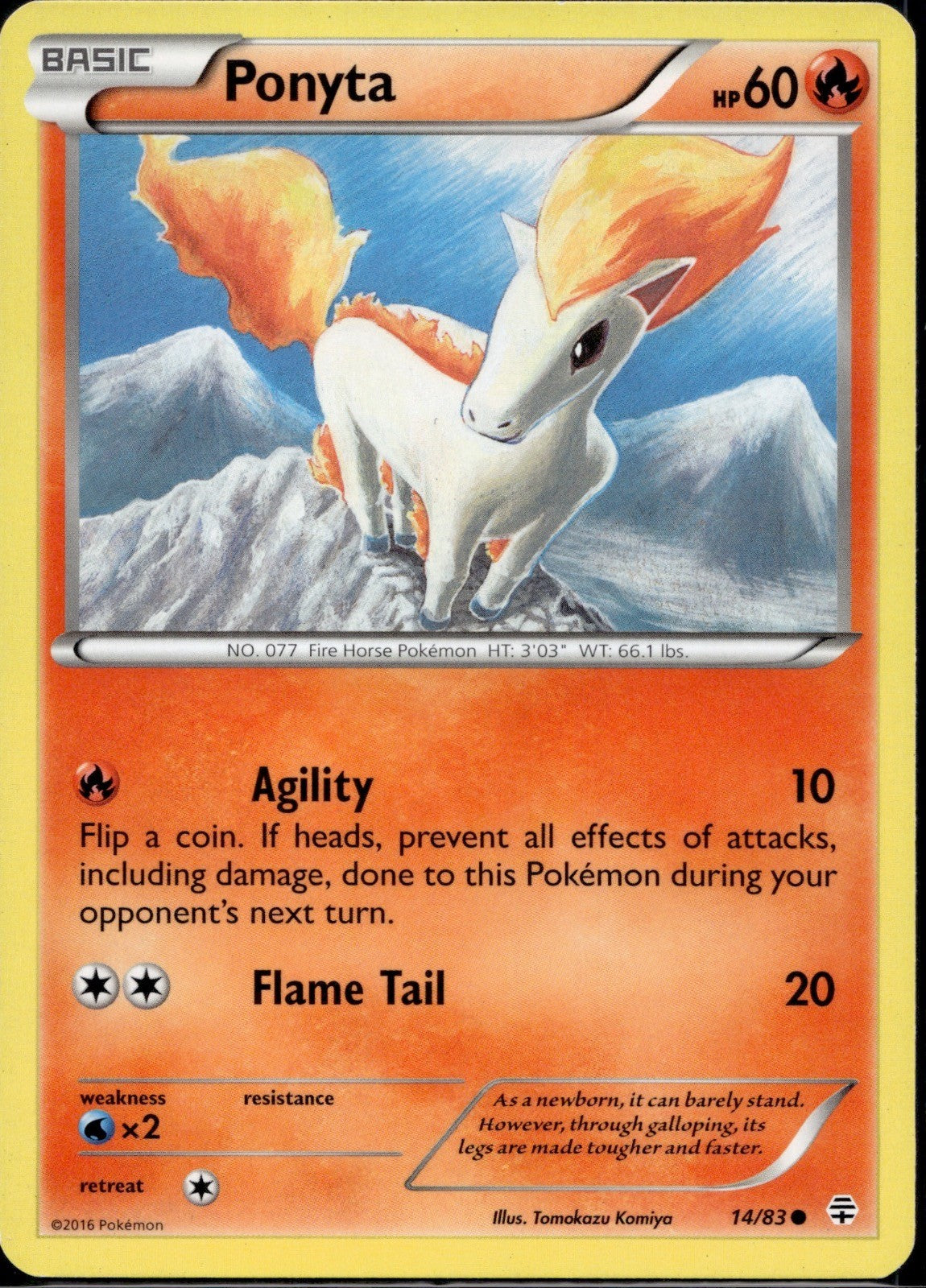Ponyta 14/83 GEN Generations Pokemon Lightly Played