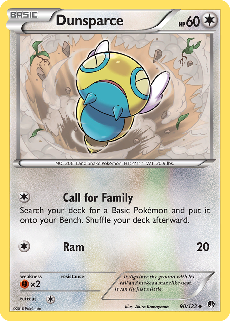 Dunsparce 90/122 BKP BREAKpoint Pokemon Lightly Played