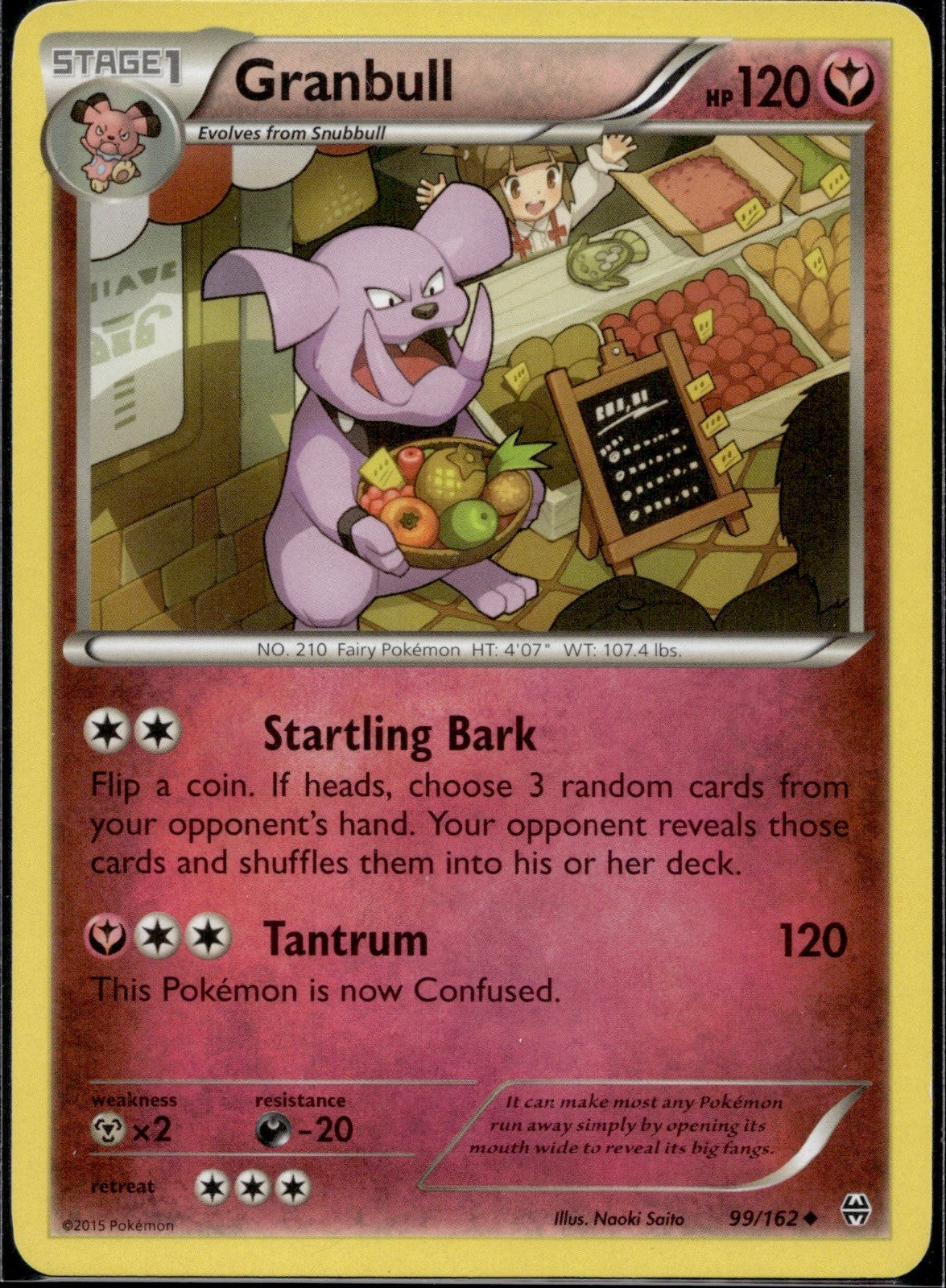 Granbull 99/162 BKT BREAKthrough Pokemon Lightly Played