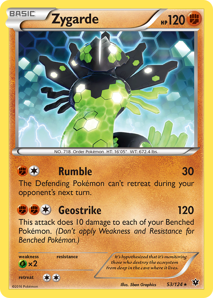 Zygarde 53/124 FCO Fates Collide Pokemon Lightly Played