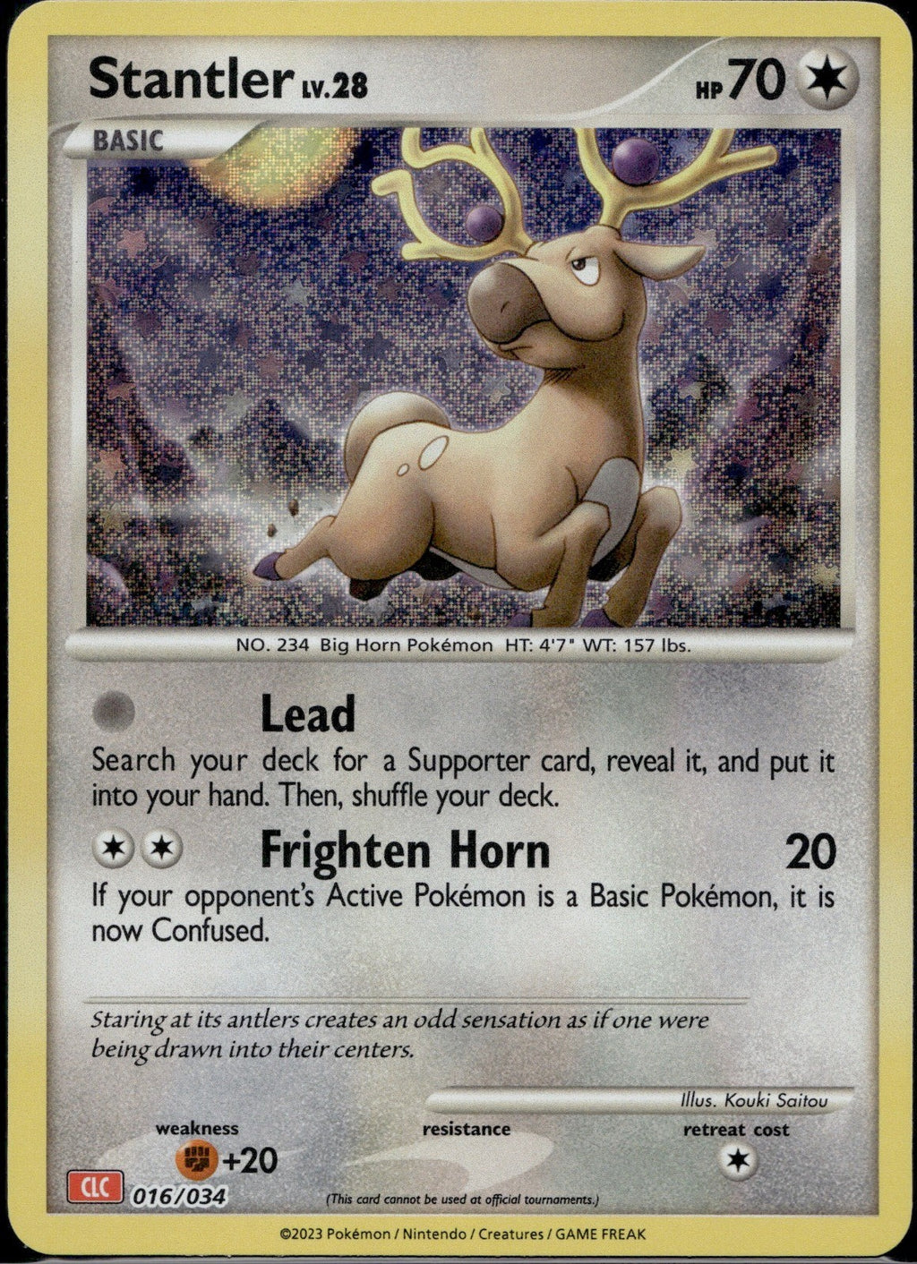 Stantler 016/034 CL Trading Card Game Classic Pokemon Holo Near Mint