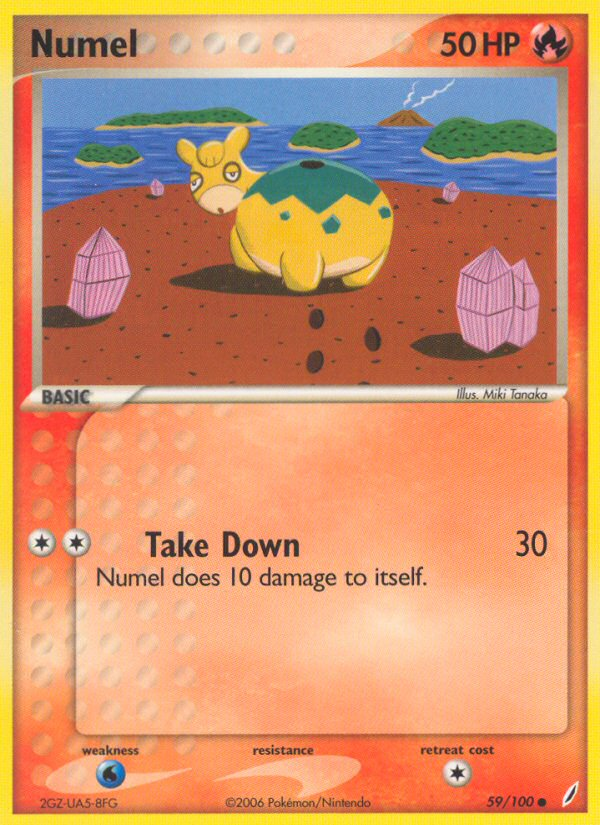 Numel 59/100 CG Crystal Guardians Pokemon Lightly Played