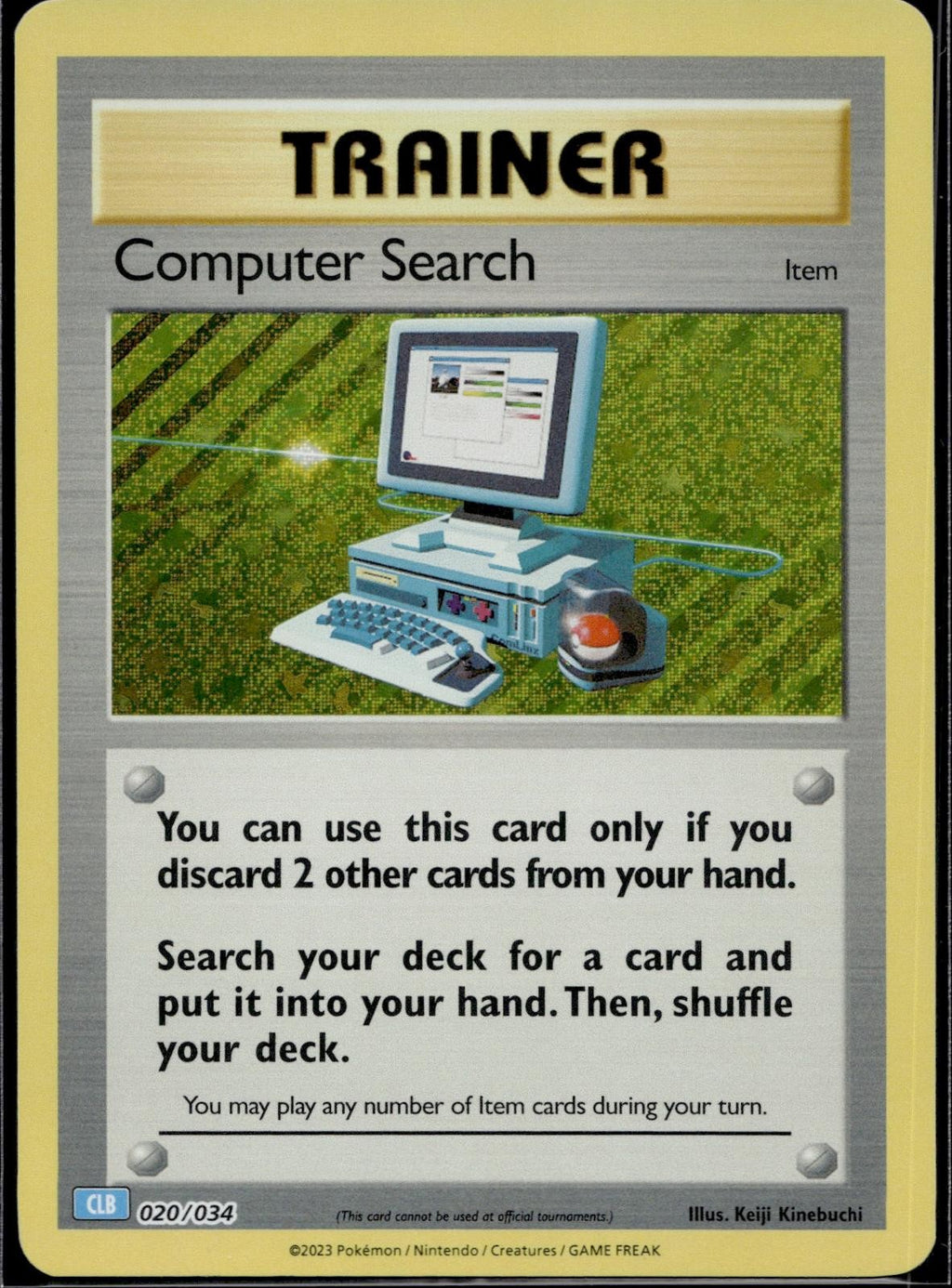 Computer Search (CLB) 020/034 CL Trading Card Game Classic Pokemon Holo NM/M